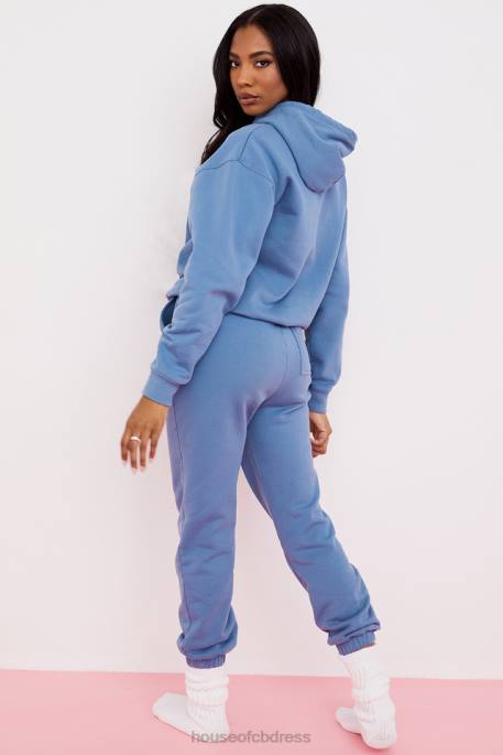 House of CB Sky Azure Fleece Back Jogging Trouser Clothing 4H6N977
