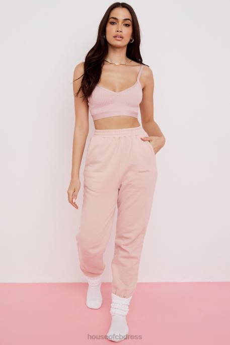House of CB Sky Blush Fleece Back Jogging Trouser Clothing 4H6N976