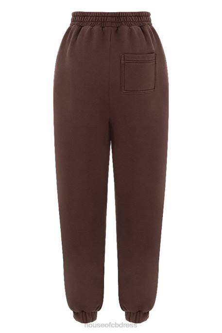 House of CB Sky Chocolate Fleece Back Jogging Trouser Clothing 4H6N975