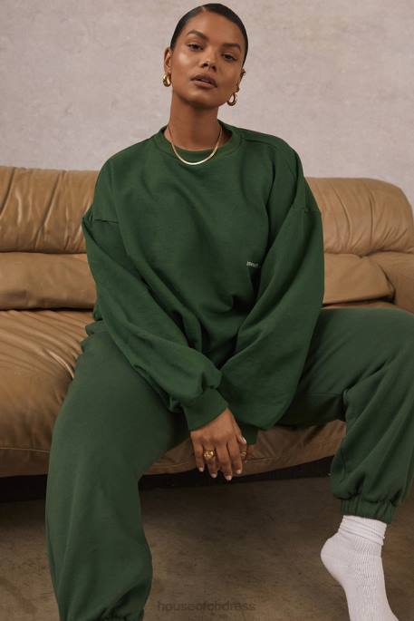 House of CB Sky Green Fleece Back Jogging Trousers Clothing 4H6N1009