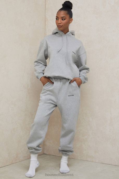 House of CB Sky Grey Fleece Back Jogging Trousers Clothing 4H6N1008