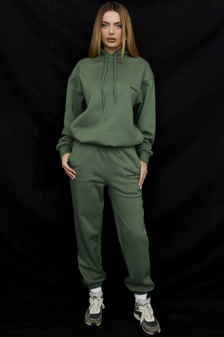 House of CB Sky Moss Fleece Back Jogging Trousers Clothing 4H6N946