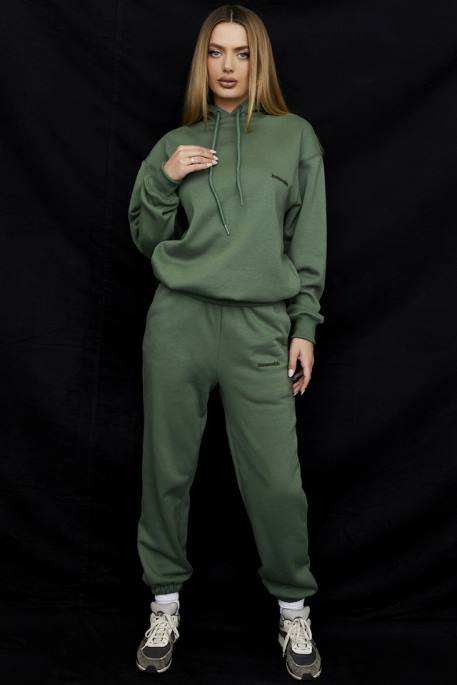 House of CB Sky Moss Fleece Back Jogging Trousers Clothing 4H6N946