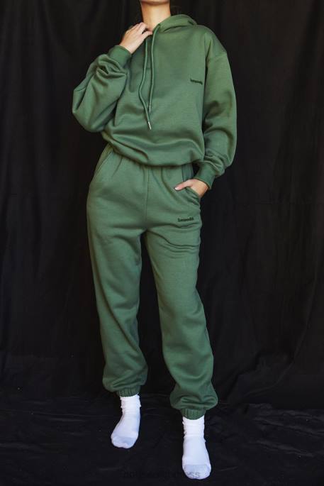 House of CB Sky Moss Fleece Back Jogging Trousers Clothing 4H6N946