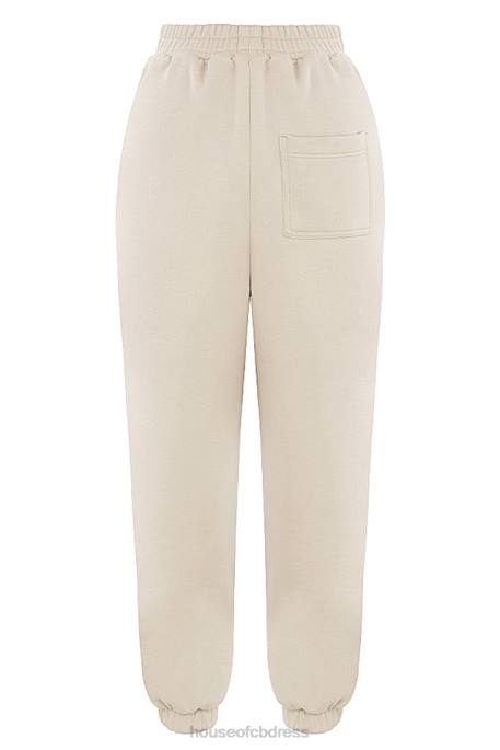 House of CB Sky Oatmeal Fleece Back Jogging Trouser Clothing 4H6N953