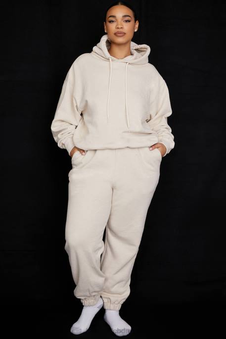 House of CB Sky Oatmeal Fleece Back Jogging Trouser Clothing 4H6N953