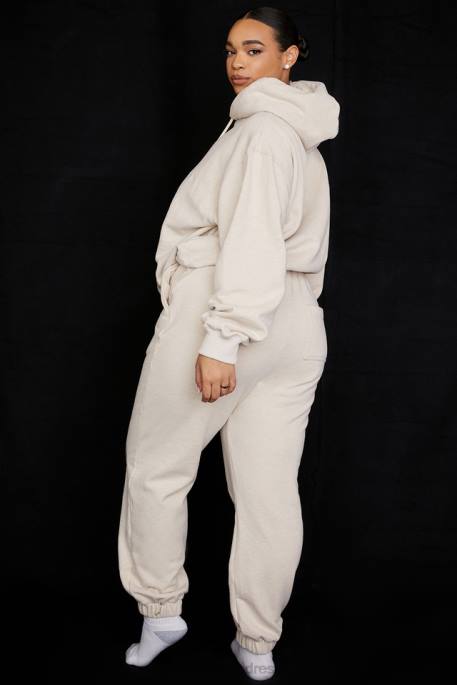 House of CB Sky Oatmeal Fleece Back Jogging Trouser Clothing 4H6N953
