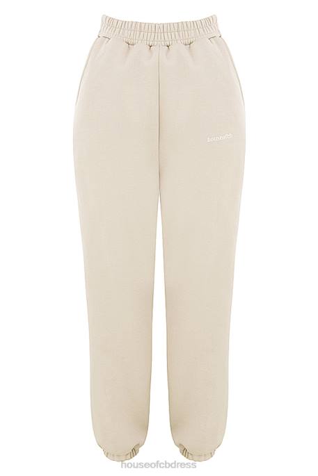 House of CB Sky Oatmeal Fleece Back Jogging Trouser Clothing 4H6N953