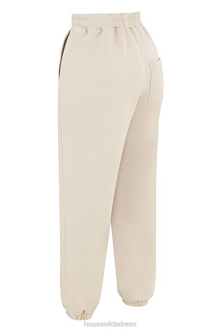 House of CB Sky Oatmeal Fleece Back Jogging Trouser Clothing 4H6N953