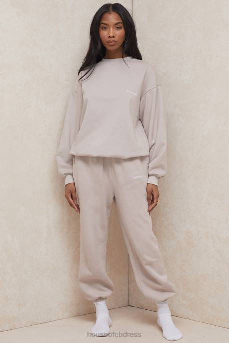 House of CB Sky Stone Fleece Back Jogging Trousers Clothing 4H6N1000