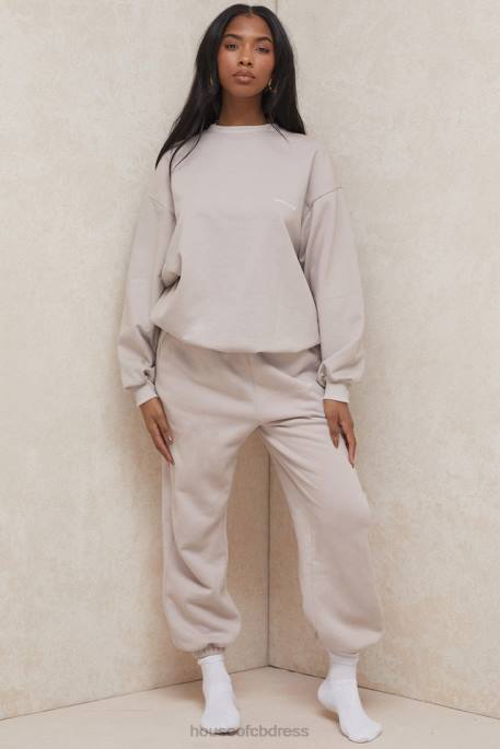 House of CB Sky Stone Fleece Back Jogging Trousers Clothing 4H6N1000