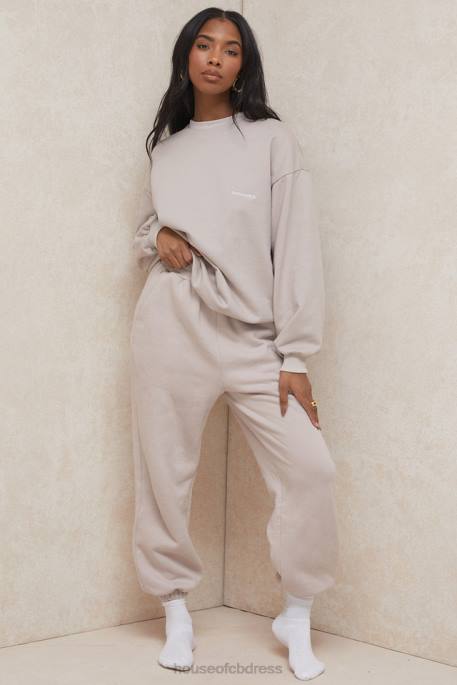 House of CB Sky Stone Fleece Back Jogging Trousers Clothing 4H6N1000