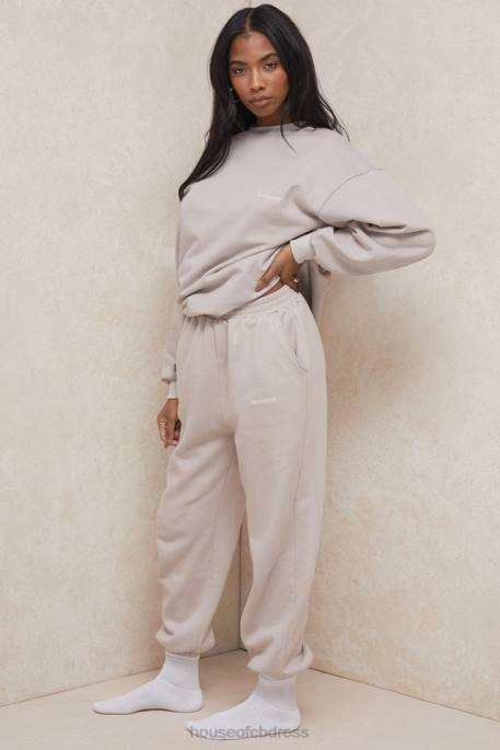 House of CB Sky Stone Fleece Back Jogging Trousers Clothing 4H6N1000