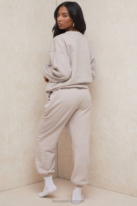 House of CB Sky Stone Fleece Back Jogging Trousers Clothing 4H6N1000