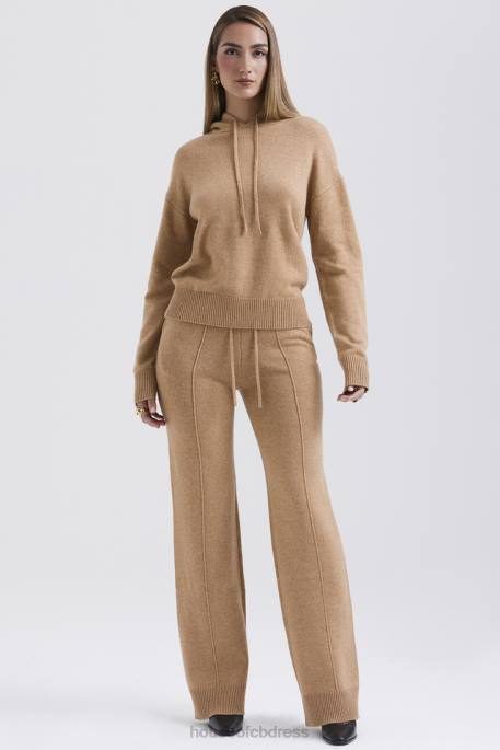 House of CB Yalina Camel Cashmere Blend Trousers Clothing 4H6N823