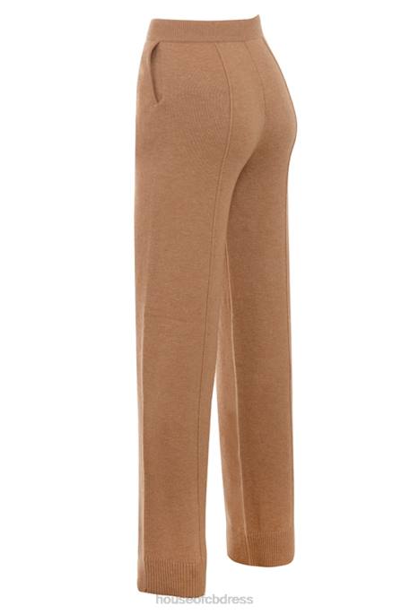 House of CB Yalina Camel Cashmere Blend Trousers Clothing 4H6N823