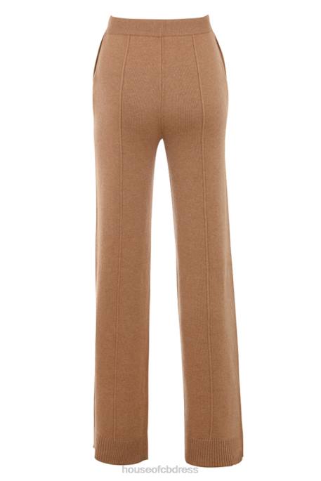 House of CB Yalina Camel Cashmere Blend Trousers Clothing 4H6N823