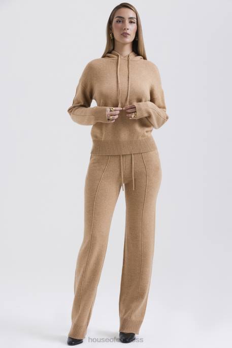 House of CB Yalina Camel Cashmere Blend Trousers Clothing 4H6N823