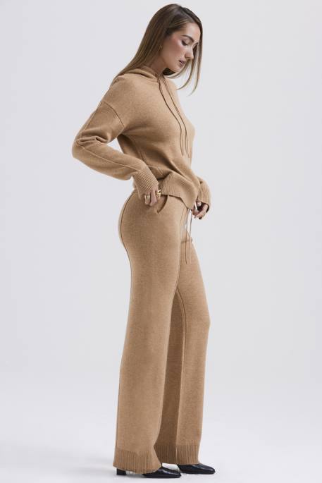 House of CB Yalina Camel Cashmere Blend Trousers Clothing 4H6N823