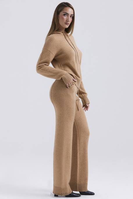 House of CB Yalina Camel Cashmere Blend Trousers Clothing 4H6N823