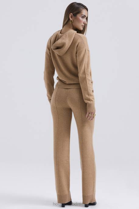 House of CB Yalina Camel Cashmere Blend Trousers Clothing 4H6N823