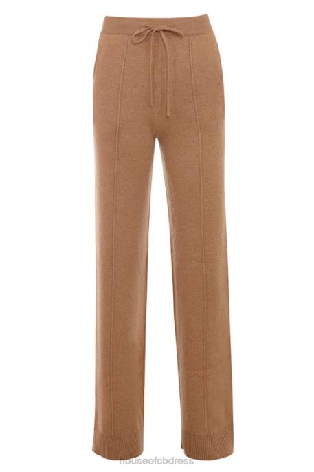 House of CB Yalina Camel Cashmere Blend Trousers Clothing 4H6N823