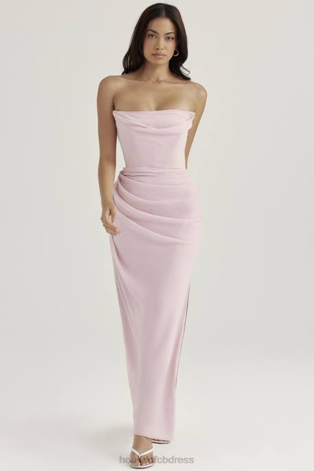 House of CB Adrienne Pink Quartz Strapless Gown Clothing 4H6N404