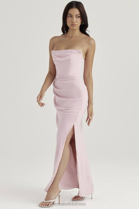 House of CB Adrienne Pink Quartz Strapless Gown Clothing 4H6N404