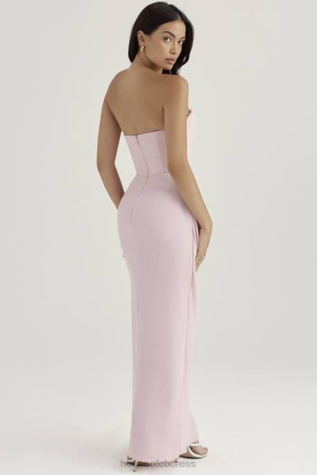 House of CB Adrienne Pink Quartz Strapless Gown Clothing 4H6N404
