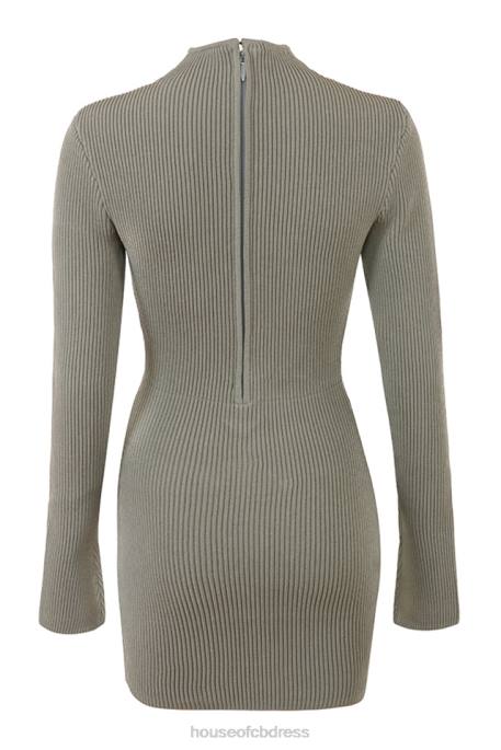 House of CB Jada Artichoke Knit Lace Up Dress Clothing 4H6N374