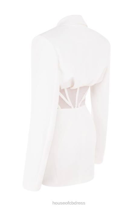 House of CB Anine White Blazer Corset Dress Clothing 4H6N596