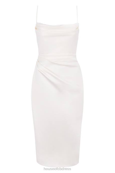 House of CB Anja Ivory Satin Corset Dress Clothing 4H6N595