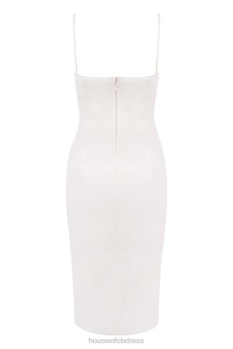 House of CB Anja Ivory Satin Corset Dress Clothing 4H6N595