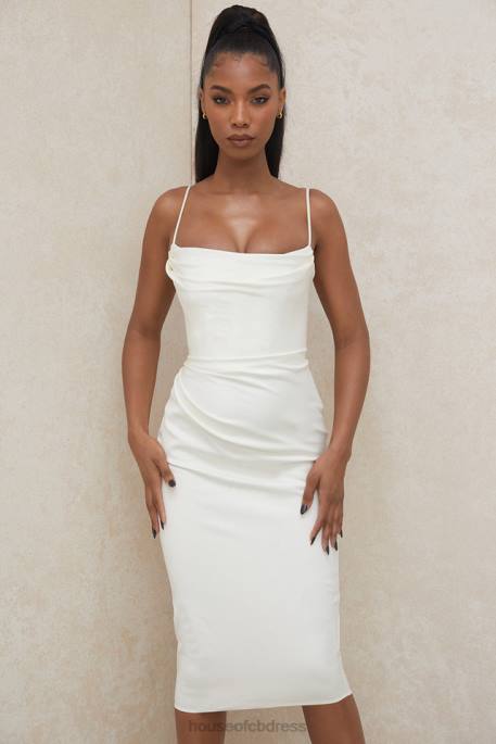 House of CB Anja Ivory Satin Corset Dress Clothing 4H6N595