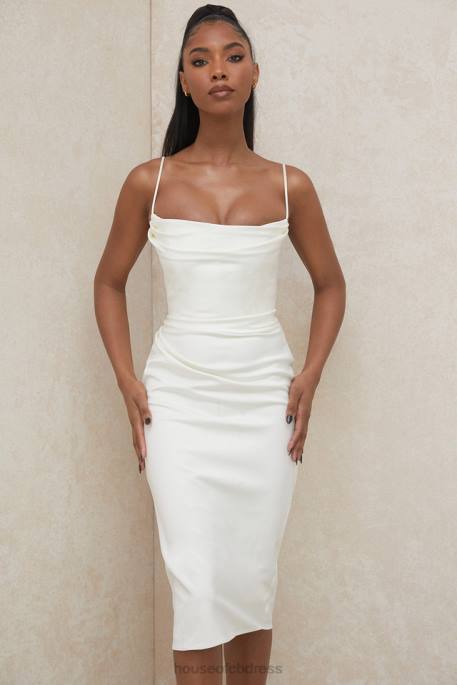 House of CB Anja Ivory Satin Corset Dress Clothing 4H6N595