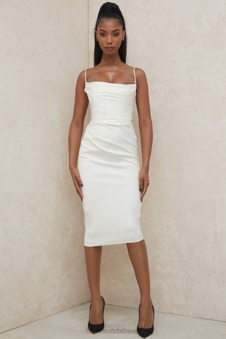 House of CB Anja Ivory Satin Corset Dress Clothing 4H6N595