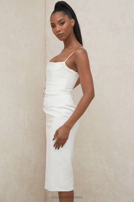 House of CB Anja Ivory Satin Corset Dress Clothing 4H6N595