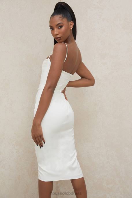 House of CB Anja Ivory Satin Corset Dress Clothing 4H6N595