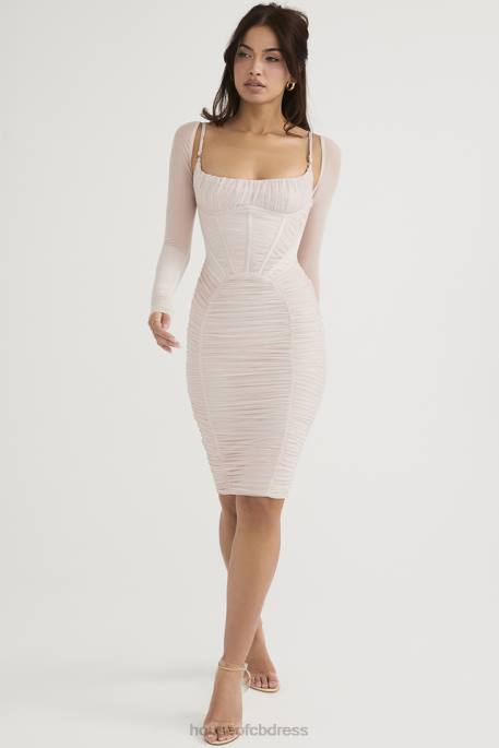 House of CB Freyja Crystal Gathered Corset Dress Clothing 4H6N487
