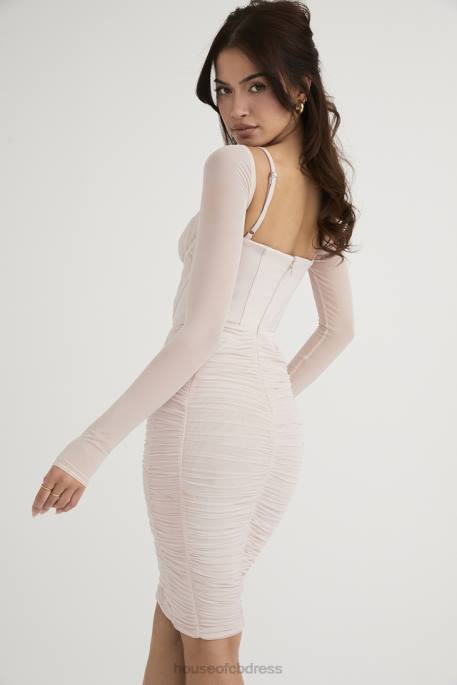 House of CB Freyja Crystal Gathered Corset Dress Clothing 4H6N487