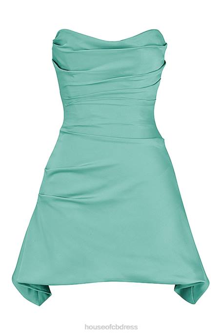 House of CB Jasmine Jade Draped Strapless Corset Dress Clothing 4H6N405