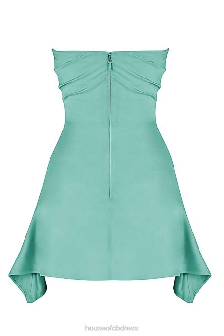 House of CB Jasmine Jade Draped Strapless Corset Dress Clothing 4H6N405