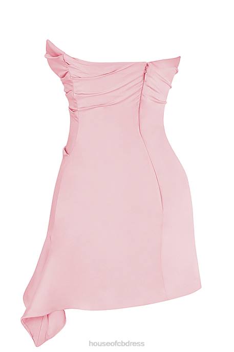 House of CB Jasmine Rose Pink Draped Strapless Corset Dress Clothing 4H6N403