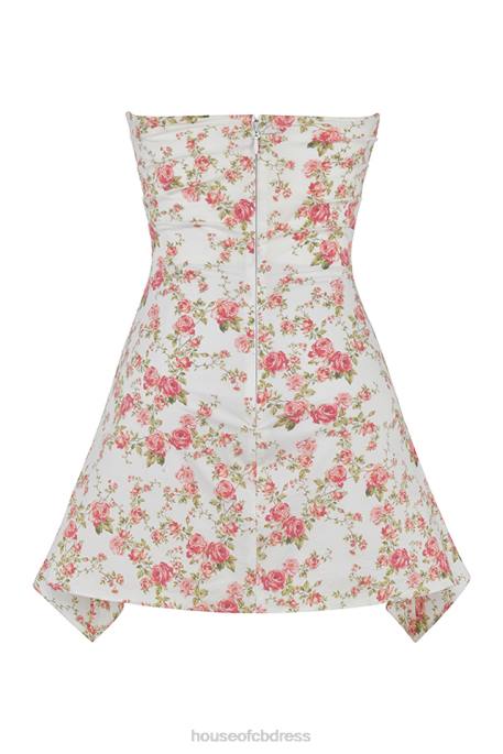 House of CB Jasmine Rose Print Draped Corset Dress Clothing 4H6N439