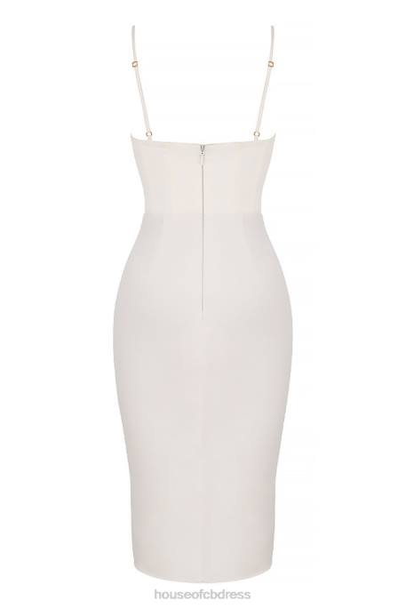 House of CB Myrna Ivory Corset Slip Dress Clothing 4H6N577