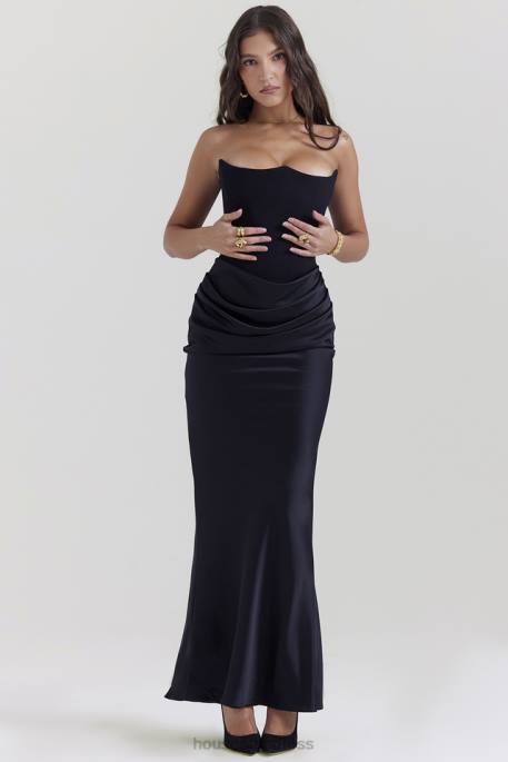 House of CB Persephone Black Strapless Corset Dress Clothing 4H6N119