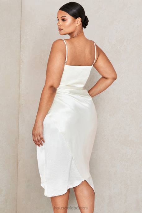 House of CB Reva Ivory Satin Balcony Corset Dress Clothing 4H6N621