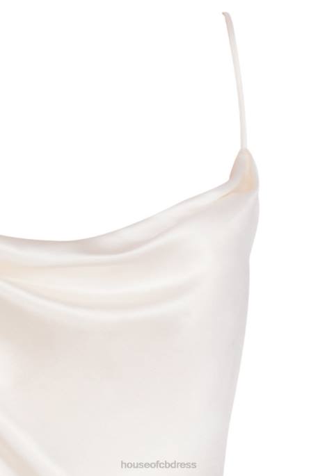 House of CB Reva Ivory Satin Balcony Corset Dress Clothing 4H6N621