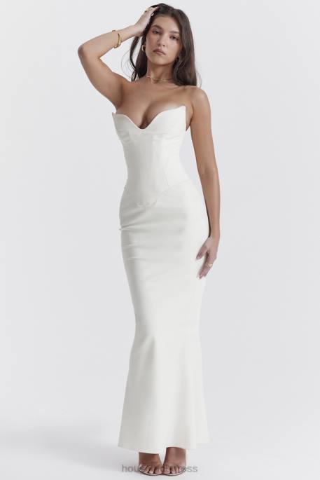House of CB Tamara Ivory Strapless Corset Dress Clothing 4H6N224