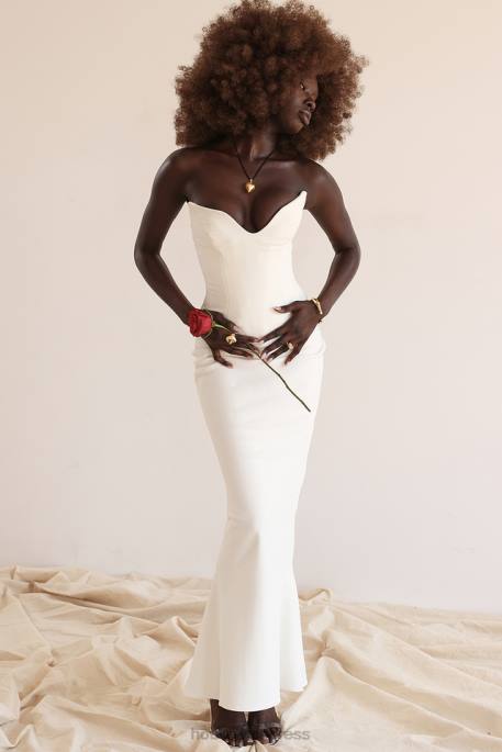 House of CB Tamara Ivory Strapless Corset Dress Clothing 4H6N224